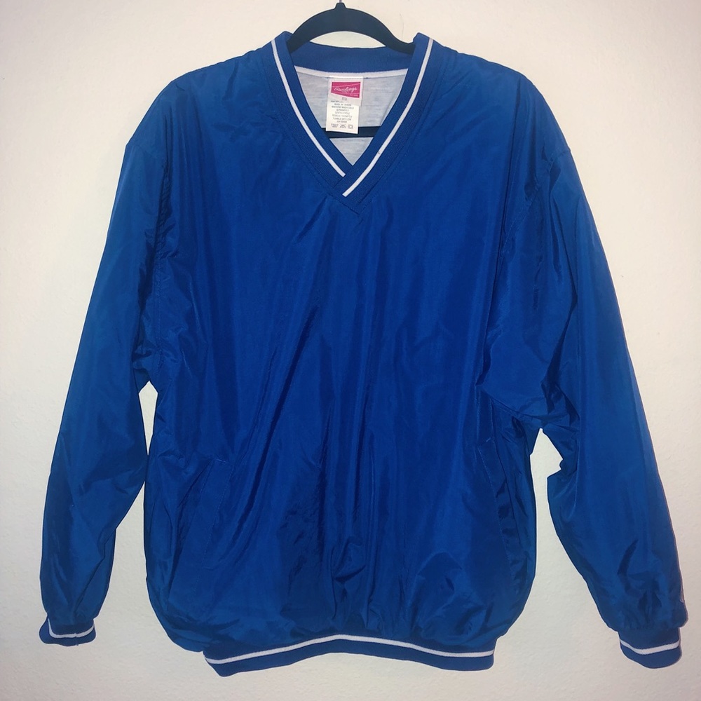 Rawlings Royal Blue V-neck Windbreaker